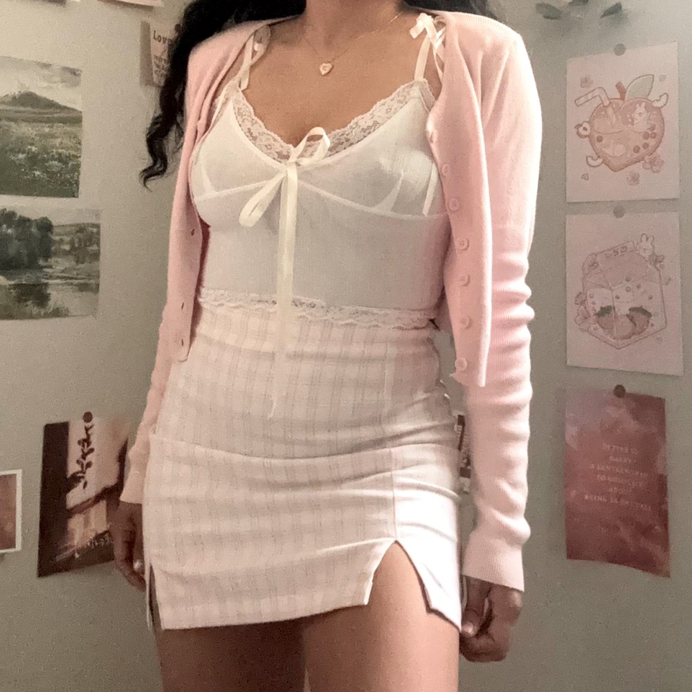 Yesstyle Lace Cami With Ribbon Straps